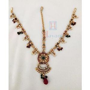 Matha Patti In Antique Finish Multicolour