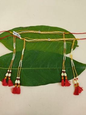 Mundavalya - Pearls Golden Beads Mundavlya Pair