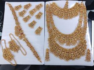 Temple Bridal Jewellery Rajwadi Finish South Indian Bridal Set