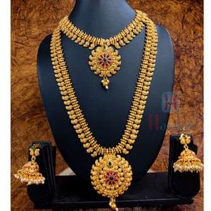 South Indian Golden Mini Bridal Jewellery Set