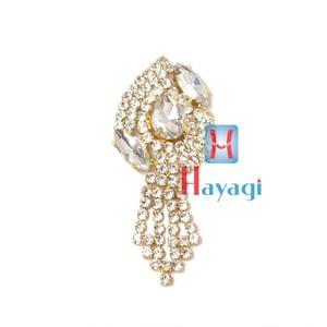 Brooch Pendant in Small White Stones Dulha Brooch