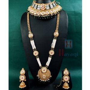 Bridal Jewellery Set Combination Of Kundan & Pearls