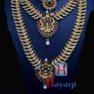 Multicolour Long Short Traditional Ethnic Necklace