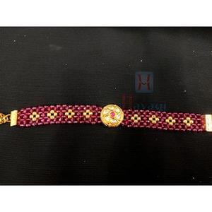 Fashionable Bracelet In Kundan Design Beaded Bracelet