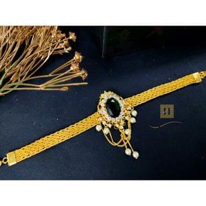 Traditional Bajuband Green Stone Online