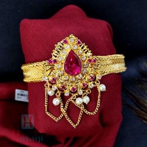 Maharashtrian Bajuband/Armlet Unique Designs Pink Stoned