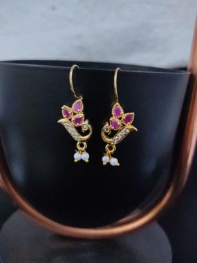 Bugadi Earrings- Big Bugadi In Peacock Design