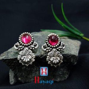 Silver Oxidised Ear Stud/Earrings Online
