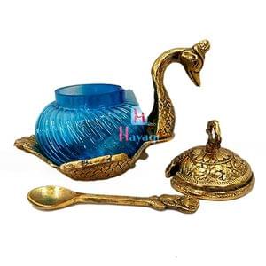 Golden Aluminum Duck Design Fennel, Badishep Tray Spoon