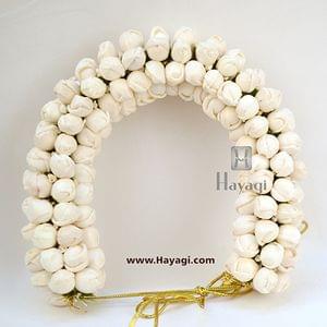 Hair Bun Mogra Flower Gajra For Women In White Pack