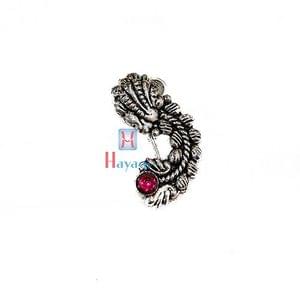 Unique Design Oxidised Nath Pink Stone Studded (Press)