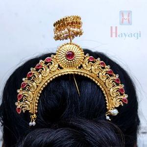 Designer Hair Khopa For Marathi Bridal Hairstyle