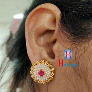 Pearl Studs- Round Pearl Stud Traditional Online