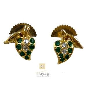 Mango Shape Studs/Ear Tops Delicate Stones Studded