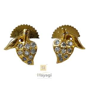Mango Shape Studs/Ear Tops Delicate Stones Studded