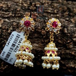 Pearl Droplet Jhumki Microplated