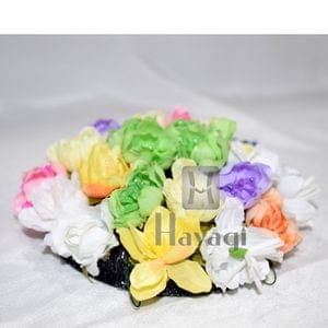 Graceful Multicoloured Flowers HairBun Ambada For Women