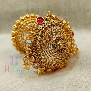 High Gold Polish Khopa/Ambada Pin/ Stone Studded