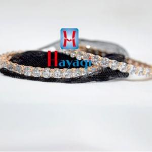 Rose Gold Bangles Set of 2 white stones Ethnic Design
