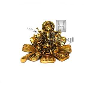 Ganesh Sitting on Hibiscus Flower