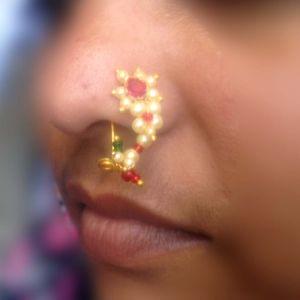 Nath, Nathni, Nath clip Maharashtrian Nath Nose Ring - Size 3