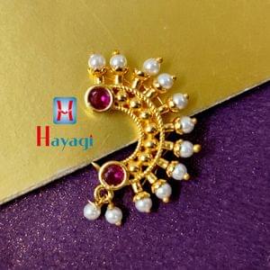 Nath In Small Half Round Design (Pierced & Press) Online