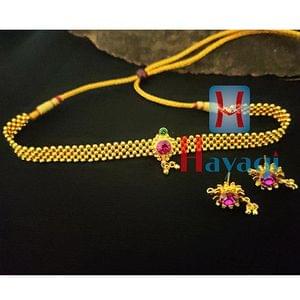 Thushi Single Saj Ghat Necklace Set