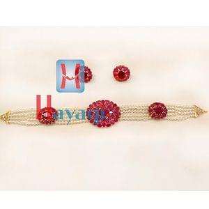 Pendant Pearl Choker Necklace Set Online India-Hayagi Pune