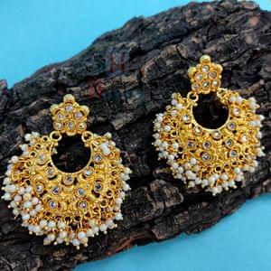 Dangler Pearl Golden Traditional Heavy Earrings