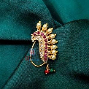 Online Pink Stone Nath  (Non Piercing)