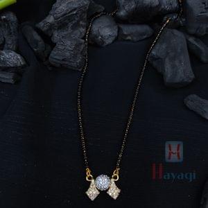 AD Stone Pendant Mangalsutra Office Wearable