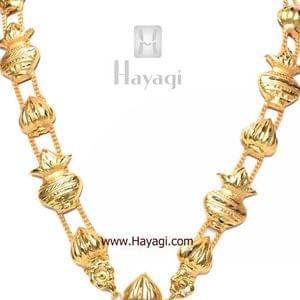 Ganapati Kalash Modak Haar in Gold Forming
