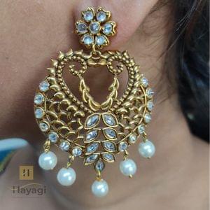 Antique White Earrings/Danglers Unique Design