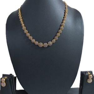 Golden Short Necklace Stones Studded Designer Necklace