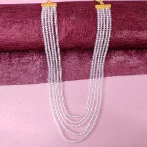 Crystal Mala- Transparent White Crystal Beads