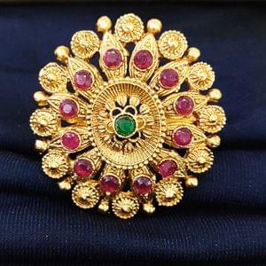 Rajwadi Polish Designer Finger Ring For Wedding Wear