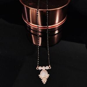 Rosegold Pendant  Mid length  Single Line Mangalsutra