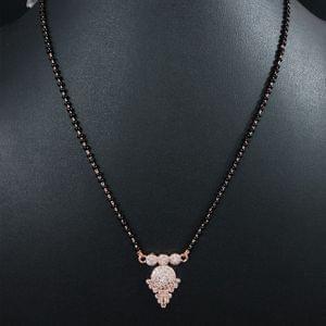 Rosegold Pendant  Mid length  Single Line Mangalsutra