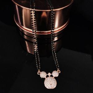 Rosegold Pendant Mid length Mangalsutra