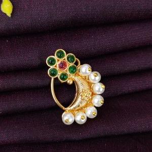 Nath- Small Chand Designed Nath Stones Studded