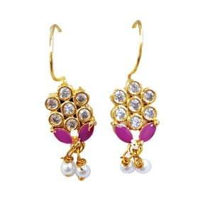 Stone Bugadi Earrings Flower Designed