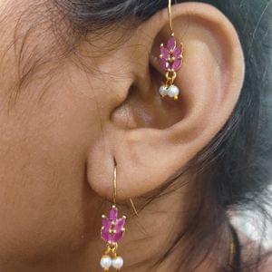 AD Stone Studded Semi Precious Bugadi