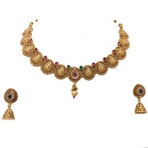 Rajwadi Short Necklace Set Unique Designer