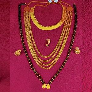 Gauri Jewellery Set- Traditional Golden Combo Set