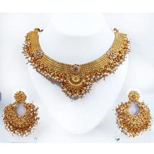 Pearl Short Necklace For Bharatnatyam