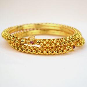 Thushi Bangles Maharashtrian Gold Beads Bangles