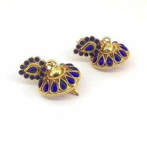 Necklace With Blue Stone Flower design Set Online_Hayagi