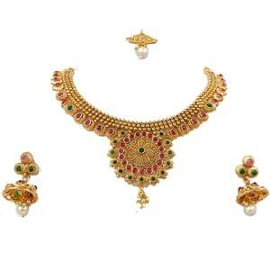 South Indian Bridal Short Necklace Set