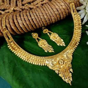 Traditional Golden Necklace Microplated