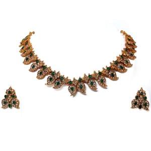 Short Necklace Kohiri Design Stone Studded Online